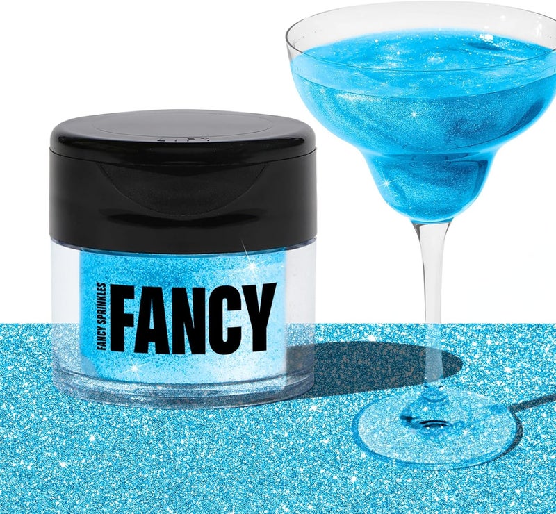 Fancy Sprinkles Aquamarine Blue Edible Glitter - Image 1